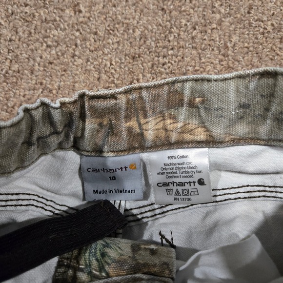 Carhartt Camo Pants Kids 10 Realtree Xtra Canvas Utility Outdoor Hunting Y2K - Picture 5 of 6